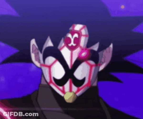 Black Goku In Full Face Mask GIF