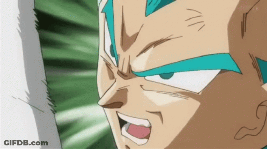 Black Goku Kicks Vegeta GIF