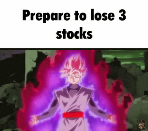 Black Goku Prepare To Lose 3 Stocks Meme GIF