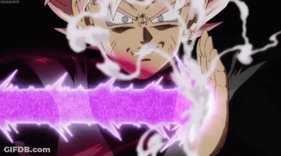 Black Goku Rose Superpower GIF