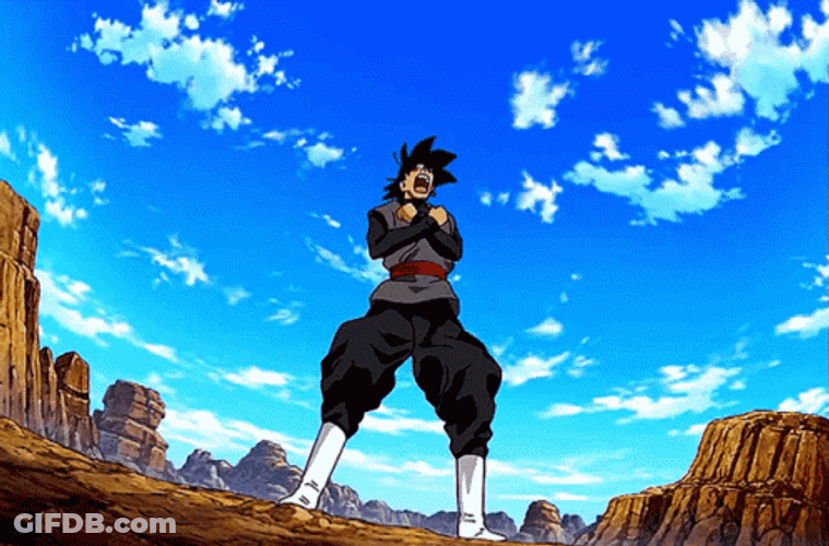 Black Goku Unleash Dark Power GIF