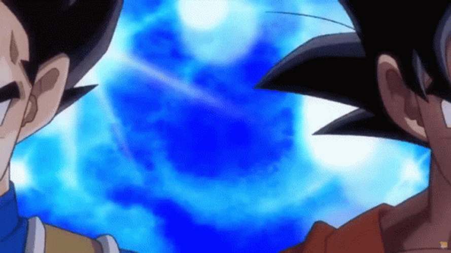 Black Goku Versus Goku And Vegeta Fusion GIF