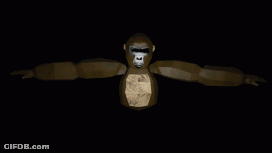 Black Gorilla Tag Spinning GIF