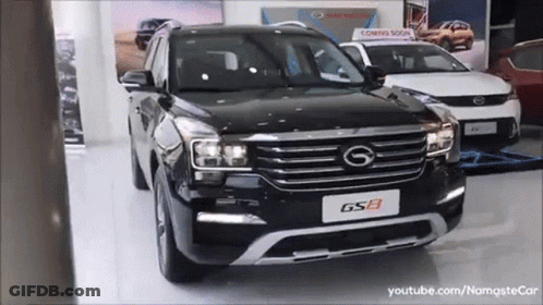 Black GS8 SUV In Showroom GIF