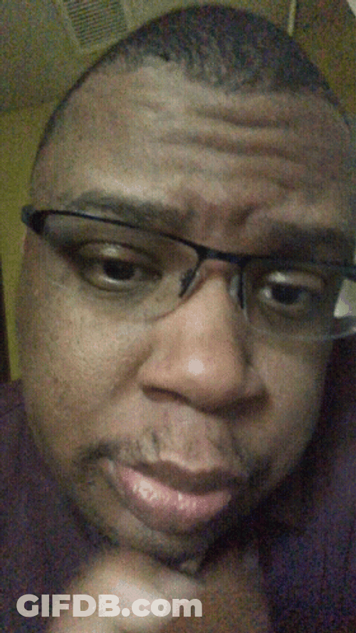Black Guy Fixing Glasses GIF