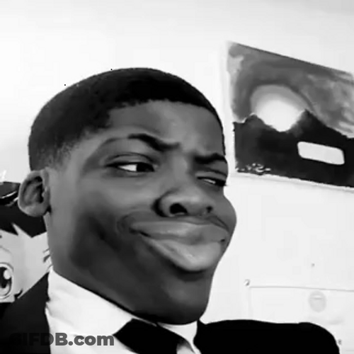 Black Guy Gigachad Face Meme GIF