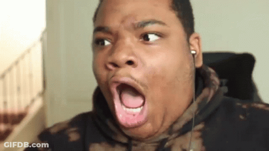 Black Guy Horrified While Shouting GIF
