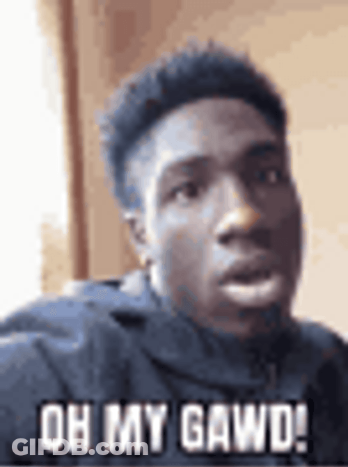 Black Guy Oh My God Singing Reaction GIF