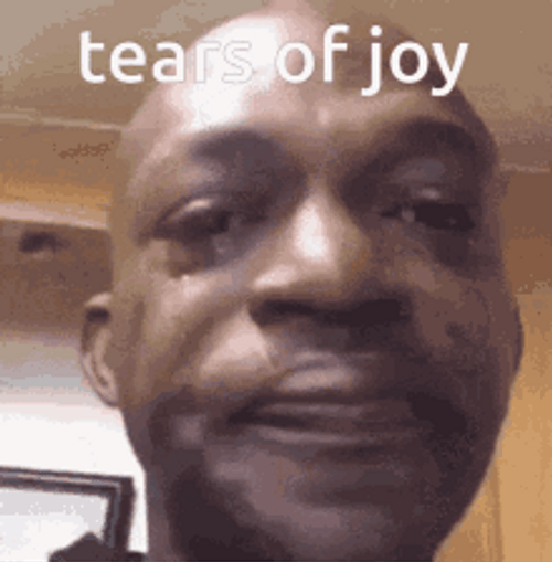 Black Guy Tears Of Joy Reaction GIF