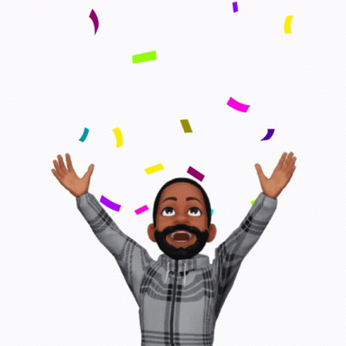 Black Guy With Confetti GIF