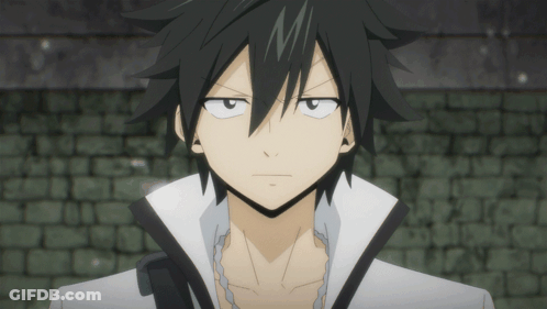 Black Haired Anime Character White Shirt GIF