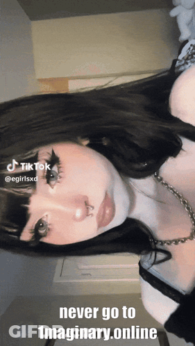 Black-Haired Girl Says Never Go To Imaginary.online GIF