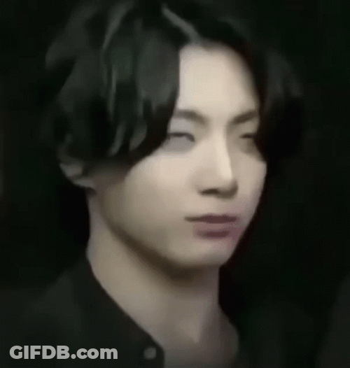 Black Haired Jungkook Eye Roll Meme GIF