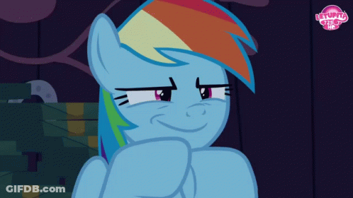 Black Hat Man With Eat The Rainbow Sign GIF