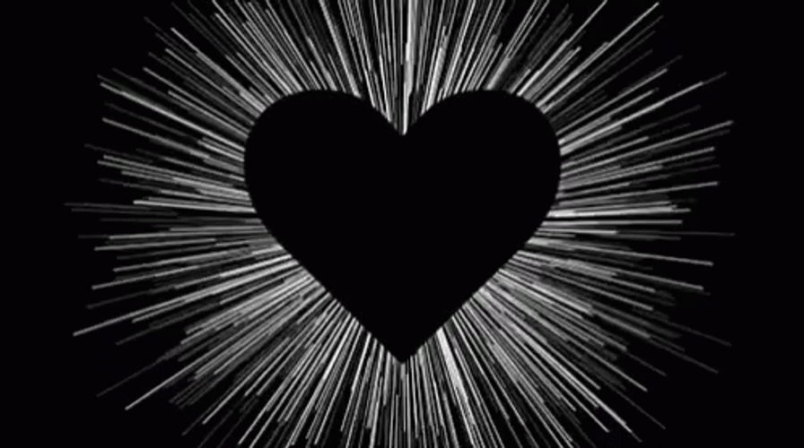 Black Heart Burst GIF
