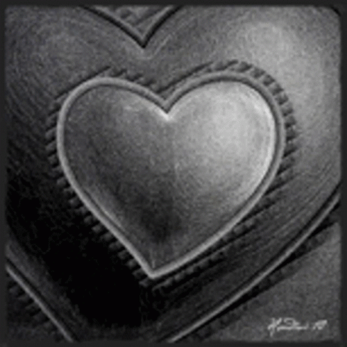 Black Heart Trippy Effects GIF