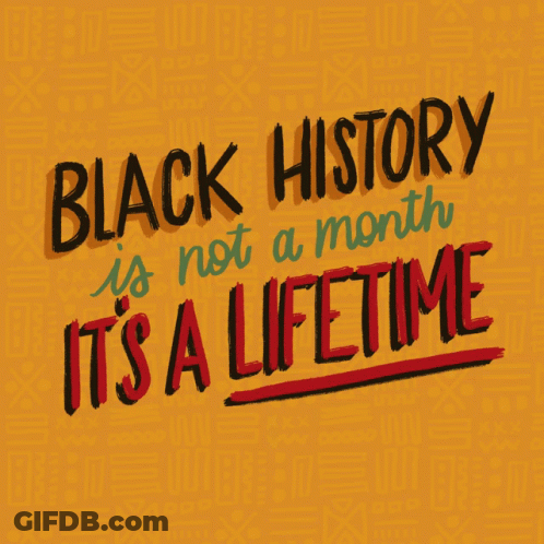 Black History Is Not A Month It's A Lifetime On Yellow Background GIF