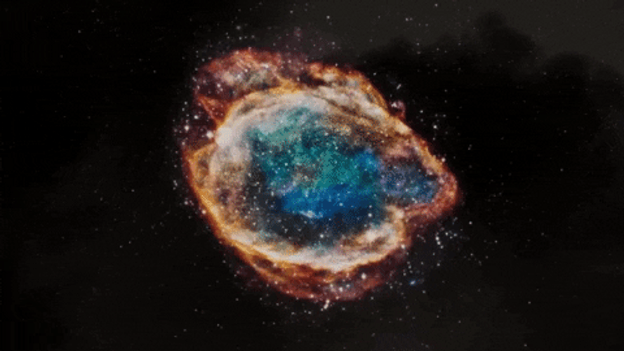 Black Hole Pulling Supernova Implosion GIF