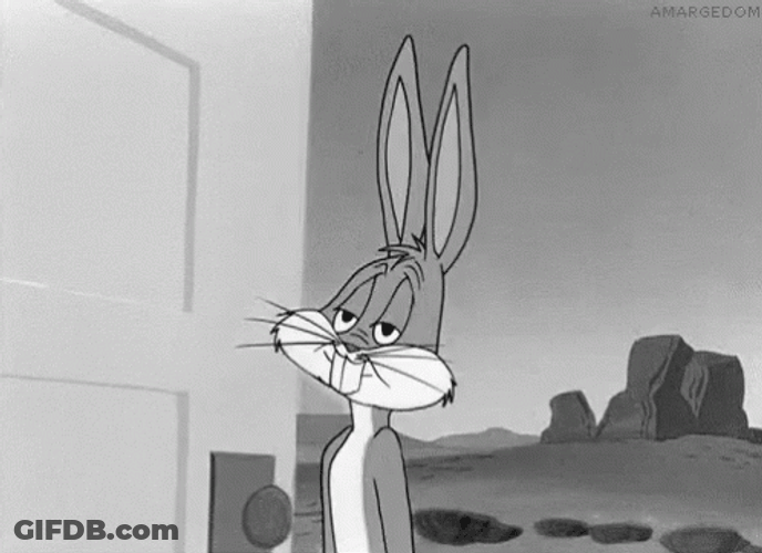 Black In White Bugs Bunny No GIF