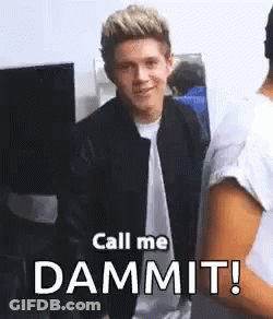Black Jacket Says Call Me Dammit White Shirt GIF