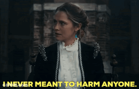 Black Jacket Woman Says I Never Meant Harm GIF
