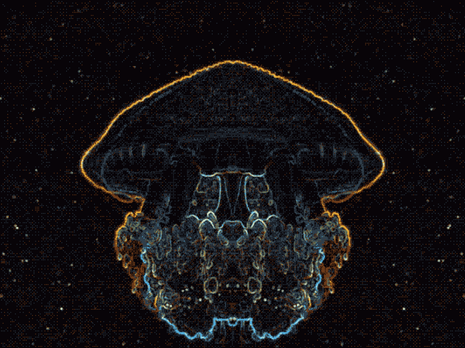 Black Jellyfish Animation GIF