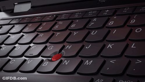 Black Keyboard With Red Button On N Key GIF
