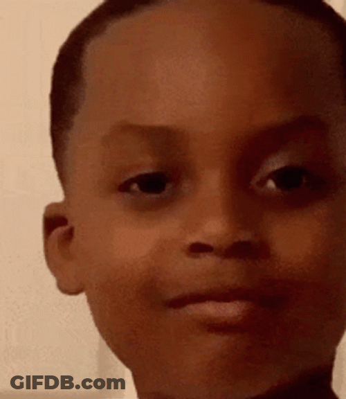 Black Kid Eyebrows Raise GIF