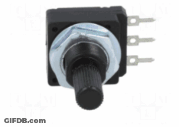 Black Knob With Three Wires GIF