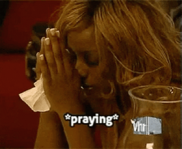 Black Lady Praying Hard GIF