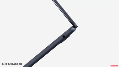 Black Laptop Blue Screen Red Arrow Pointing Right GIF