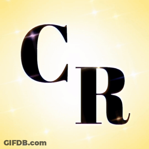 Black Letter CR On Gold Background GIF