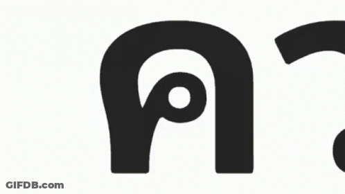 Black Letters Saying A And B GIF