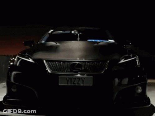 Black Lexus With License Plate Yizzy GIF