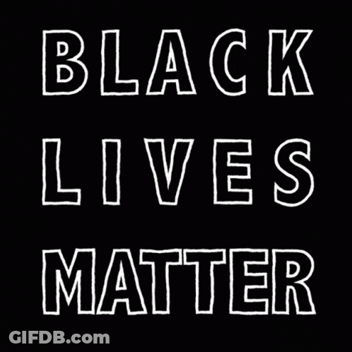 Black Lives Matter Is Written In White Letters On A Black Background . GIF