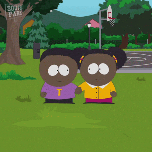 Black Love Kids Cartoon Couple GIF