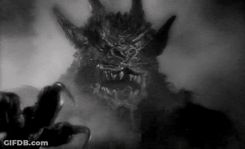 Black Magic Satan Breathing Scary GIF