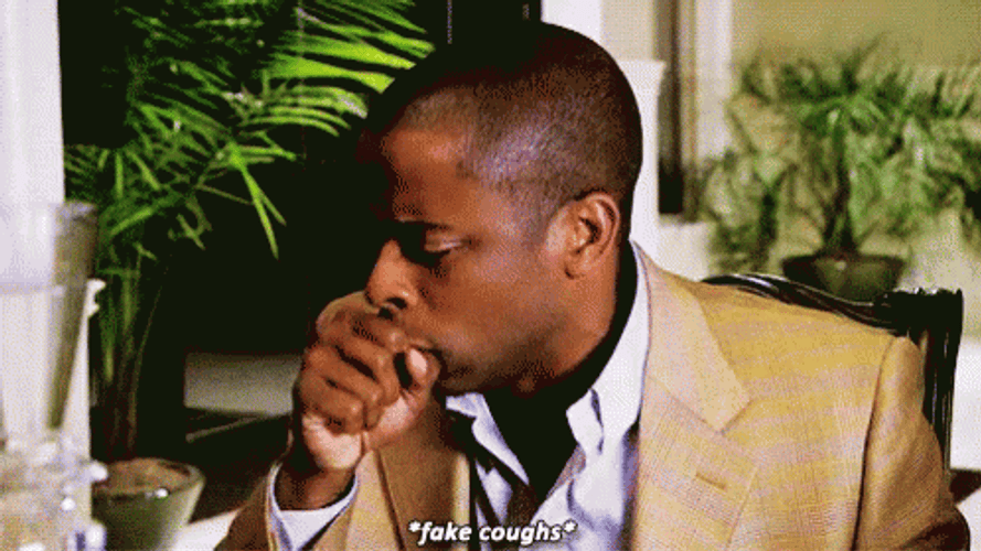 Black Man Fake Coughing GIF