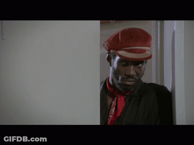 Black Man Lurking Behind The Door GIF