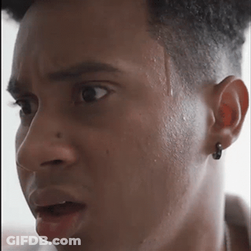 Black Man Nervous Sweat GIF