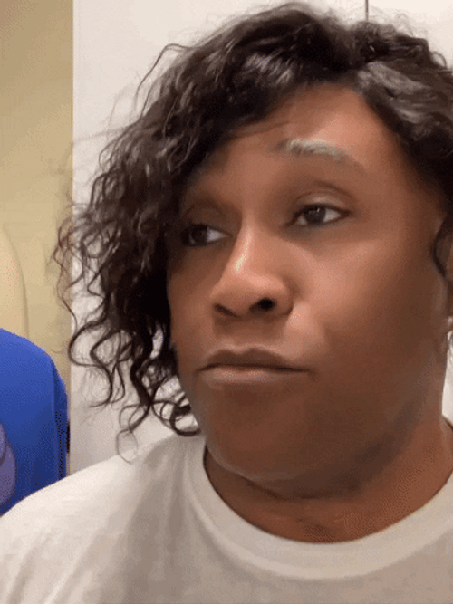 Black Man Puking Then Covering Mouth GIF