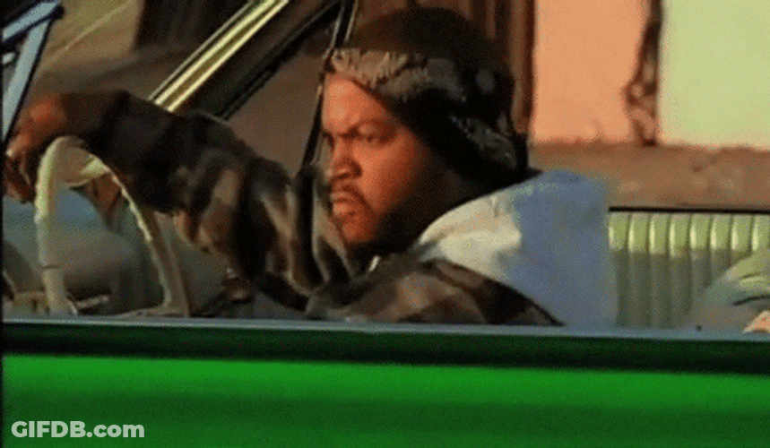 Black Man Riding Bouncy Car GIF