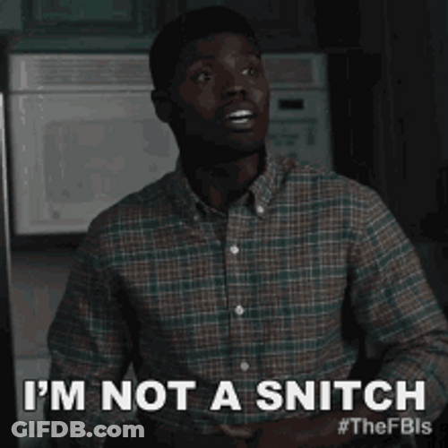 Black Man Saying I'm Not A Snitch GIF