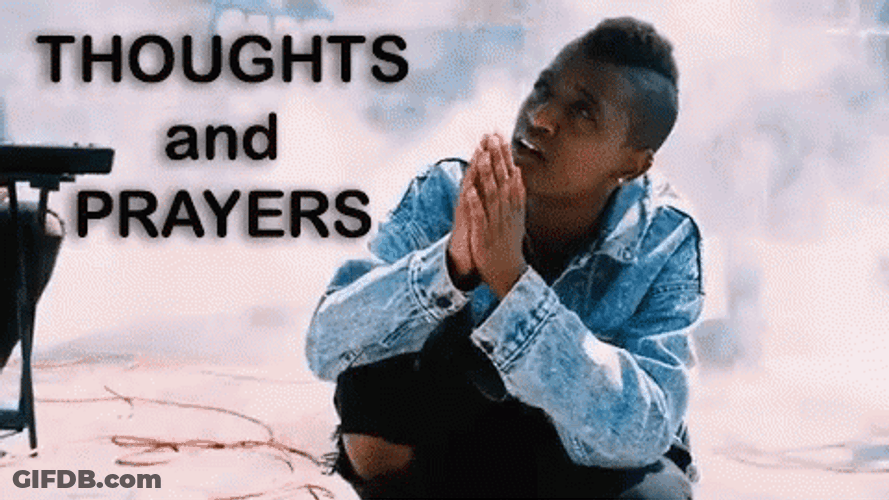 Black Man Singing Thoughts And Prayers GIF