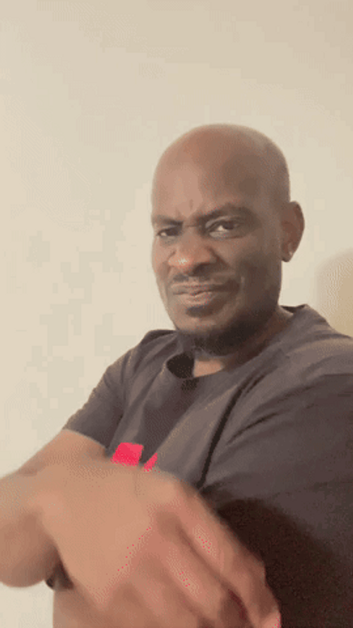 Black Man Swatting Hand Way Byeeee GIF