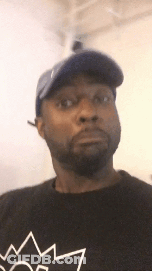 Black Man Wearing Cap Impressive Reaction GIF