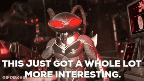 Black Manta Holding Gun This Just Got A Whole Lot More Interesting GIF