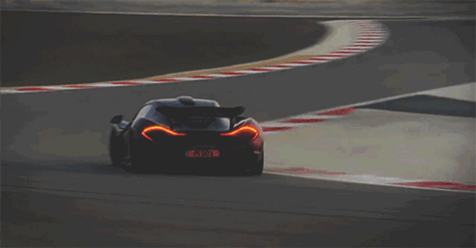 Black Mclaren Supercar Smoking Tire GIF