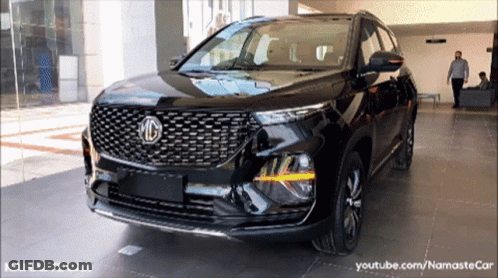 Black MG Car In Namaste Car Video GIF