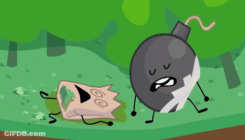 Black Object With White Arrow Pointing Left GIF